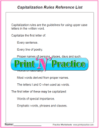 We work on a wide range of skills. 42 Capitalization Worksheets List Of Capitalization Rules