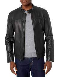Cole Haan Men S Bonded Leather Moto Jacket At Amazon Men S Clothing Store Leather Jacket Cole Haan Men Men S Coats And Jackets