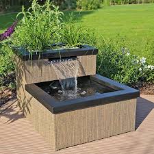 Miniteich Set Terrassenteich Balkonteich Mit Wasserfall Zimmerteich Beleuchtung Amazon De Garten Teich Springbrunnen Miniteich Teich Wasserfall