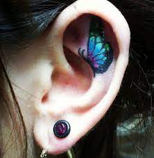 55 Incredible Ear Tattoos Cuded Ear Tattoo Inner Ear Tattoo Beautiful Tattoos