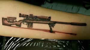 Pin On Tattoos 500x667 gun tattoo skull gun n roses. pin on tattoos