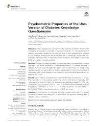 A bringing or coming to an end; Pdf Psychometric Properties Of The Urdu Version Of Diabetes Knowledge Questionnaire
