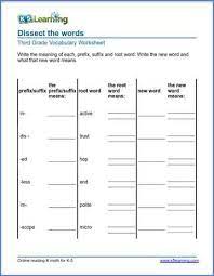 Identify The Prefix Suffix Words Worksheets K5 Learning