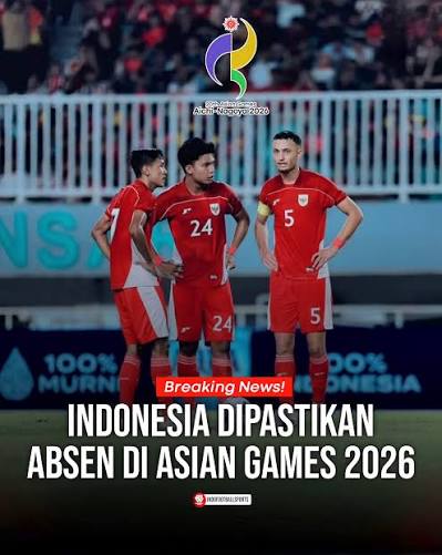 Timnas Indonesia kemungkinan besar absen di Asian Games 2026 Jepang setelah  AFC dan OCA (Komite Olimpiade Asia) menyetujui penggunaan format baru tim  peserta di Asian Games 2026 agar lebih efisien dan efektif