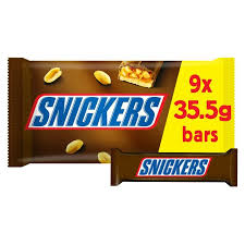 The total fat content is 3.7g, with 1.3g of saturated fat. Snickers Chocolate Snack Size Bars Multipack 9x35 5g Sainsbury S