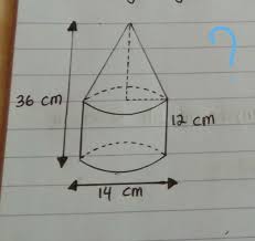 Menghitung volume gabungan antara kerucut dan tabungbangun ruang sisi lengkung matematika kelas 9 semester 2follow instagram @seekorlebah_. Volume Gabungan Tabung Dan Kerucut Di Bawah Ini 36 Cm 12 Cm Dan 14 Cm Adalah Ayoo Bantu Brainly Co Id