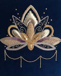 Advanced Gold Complete Slightly Ahead Of Schedule Which Is A Miracle Lots Of Lovely Techniques Gold Work Embroidery Embroidery Techniques Leather Embroidery