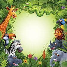 Jungle Animals Cartoon Jungle Animals Cartoon Background Animal Mural