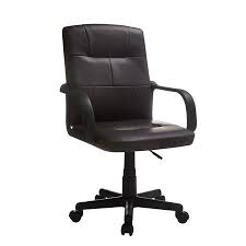 Mainstays Tufted Leather Mid Back Office Chair Multiple Colors Brown In 2020 Black Office Chair Chair Mesh Office Chair