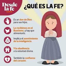 Qué es la fe? Conoce su significado y aplicación en la vida diaria  https://desdelafe.mx/noticias/sabias-que/que-es-la-fe-segun-la -iglesia-catolica/