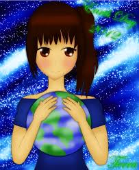 This is a very cute picture of the earth, we see her smiling. Earth Day Drawing By Missterra Dragoart Com