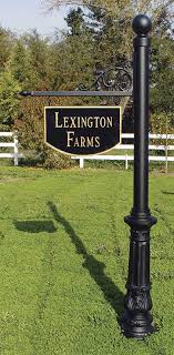 Are you hosting your own party? Large Hanging Ranch Sign With Decorative Post
