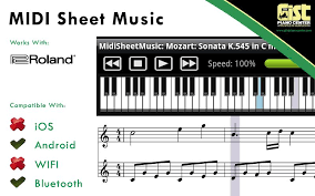 Midi Sheet Music Is A Free Android Application For Converting Midi Music Files Into Sheet Music It Simultaneously Play Piano App Sheet Music Sheet Music Notes