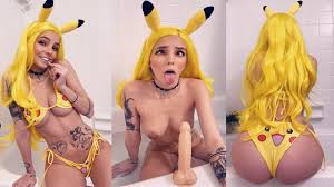 Amateur Cosplay Pikachu Riding Dildo Teen Girl | Por...