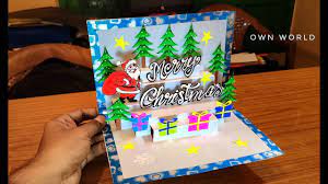 Homemade christmas cards pop up cards christmas greeting cards christmas greetings homemade cards holiday cards christmas cards handmade kids christmas cards for. 3d Christmas Pop Up Card How To Make A 3d Pop Up Christmas Greeting Card Diy Tutorial Youtube