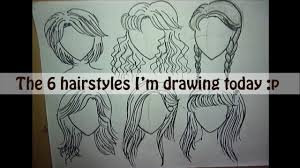Try anime hairstyles this halloween and have fun 9. Speed Drawing 6 Easy And Cute Anime Girl S Hairstyles Youtube
