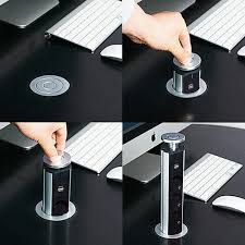 3 Fach Tischsteckdose Steckdosenleiste Versenkbar Mit Usb Steckdose Kuche Ebay