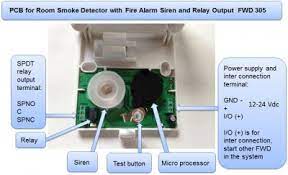 Fire protection china, smoke detector 4 wire with relay output, features and benefits compatible smoke, heat, and gas detector manufacturing isn't an easy business to be in. Room Smoke Detector With Fire Alarm Siren And Alarm Relay Output Fwd 305 Series Ventilation Control Products Sweden Ab