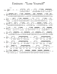 Lose yourself from 8 mile soundtrack — eminem. Eminem Lose Yourself Sheet Music Rap Analysis