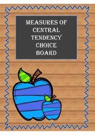 Measures Of Central Tendency Choice Board Mean Mode Median Range Central Tendency Choice Boards Board Meaning
