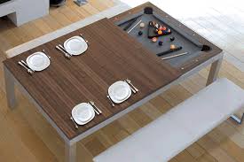 The legs of the convertible pool dining table are adjustable, from a height of 81.5 to 86.5 cm. Convertible Pool Tables Make Entertaining Double The Fun California Home Design