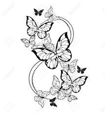 Number Eight Made From Contour, Realistic, Flying Butterflies On White  Background. Happy Women's Day. Royalty Free SVG, Cliparts, Vectors, and  Stock Illustration. Image 135931208.