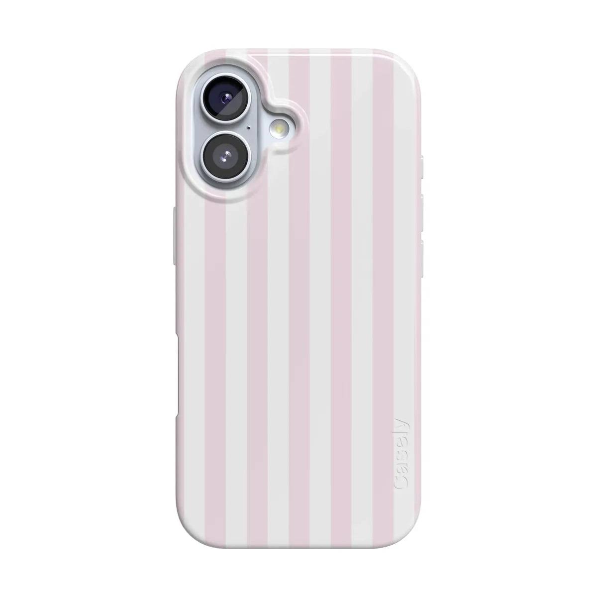 Casely iPhone 17 Compatible with MagSafe Pink Stripes