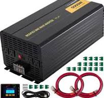 VEVOR Car Power Converter 5000-Watt Modified Sine Wave Inverter DC12-Volt  to AC120-Volt with LCD Remote Controller AC Outlets ZXNB5KW12-120NSRIV9 -  ...