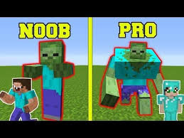 Minecraft Noob Vs Pro Zombie Mutant Experiments In Minecraft Youtube Noob Minecraft Mutant