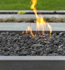 Modern Fire Pit Toppings Lava Rock River Stones And Glass Fire Pit Fire Pit Food Modern Fire Pit