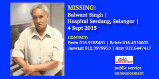Visiting hours are not restricted. Deaf Mute Balwant Missing From Serdang Hospital Asia Samachar