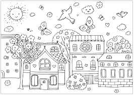 Print and color many easy and adult spring coloring pages, included in spring coloring ebook: Spring Coloring Pages Best Coloring Pages For Kids