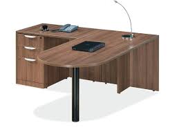 Great savings & free delivery / collection on many items. Modern Walnut Bullet Top L Desk Capital Choice Office Furniture