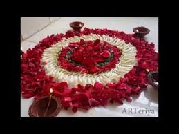 Onam Pookalam Design Flower Rangoli By Rashmi Ghag Flower Rangoli Flower Drawing Flower Decorations