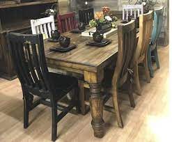 Canyon 8 Multicolor Table Set Rustic Furniture Western Furniture Furniture Depot