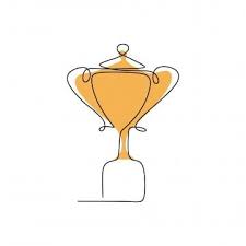 Drawing A Continuous Line Of Award Trophies For The Champions Best Illustration Confident Png And Vector With Transparent Background For Free Download In 2021 Continuous Line Line Art Drawings Awards Trophy