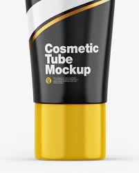 Glossy Cosmetic Tube Mockup In Tube Mockups On Yellow Images Object Mockups