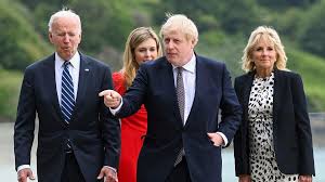 Boris and carrie johnson were said to be delighted on saturday night as the couple shared the news that they are expecting their second baby by christmas. G7 Boris Johnson Wird Bei Biden Besuch Vom Brexit Eingeholt