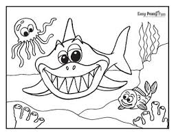The spruce / wenjia tang take a break and have some fun with this collection of free, printable co. Shark Coloring Pages 30 Printable Designs Easy Peasy And Fun