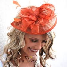 Rusty Orange Fascinator