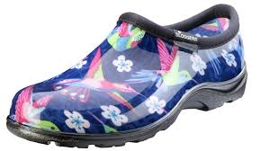 Sloggers Made In The Usa Rain Garden Shoe For Women In Hummingbird Blue Pink Print Comfortable Shoes Shoes Garden Boots