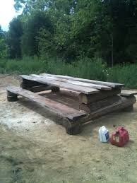 Pin By Travis L Shadwick On Log Stuff Picnic Table Rustic House Rustic