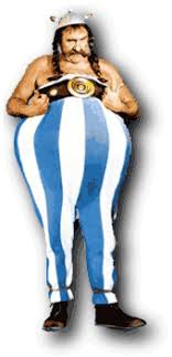 Obelix is noted for his fatness, the menhirs he carries around on his back and his superhuman strength. Obelix Asterix Archiv Lexikon