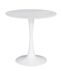 Pedestal bases and feet give the table a custom look without the custom price. Arkell 30 Inch Round Pedestal Dining Table White Coaster F