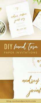 Diy Deckled Edge Paper Wedding Invitations Cards Pockets Design Idea Blog Wedding Invitations Diy Wedding Invitations Invitations