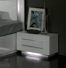 Chambre à coucher blanc laqué moderne pretty. Chevet 1 Tiroir City Laque Blanc Chambre A Coucher