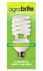 Grow light kit with energy saving bulb dual cfl (compact fluorescent light) 125 watt with an integrated ballast for the growth and blooming phase 6400+2700k. Compact Fluorescent Light Bulb 32w 6400k Year Round Garden Grower S Supply Center