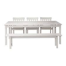 Angso Table 3 Armchairs Bench Outdoor White Stained White White Stained Ikea Outdoor Dining Furniture Furniture Dining Chairs Dining Furniture Sets