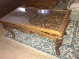 Vintage oriental asian style plant stand: Best Phillipine Hand Carved Coffee Table W Glass Top For Sale In Mount Dora Florida For 2021