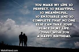 You Make My Life So Perfect Love Birthday Message